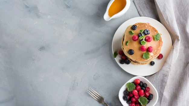 Leckere Pfannkuchen Draufsicht