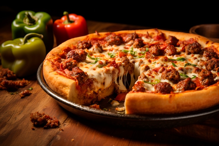 Kostenlose Foto leckere pizza drinnen