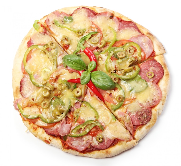 Leckere Pizza mit Peperoni
