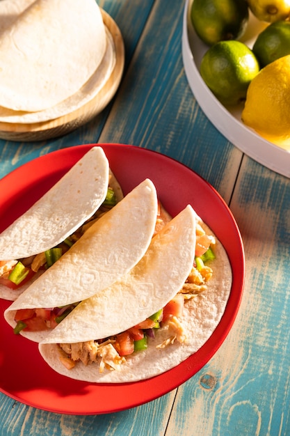 Leckere Tacos auf Teller