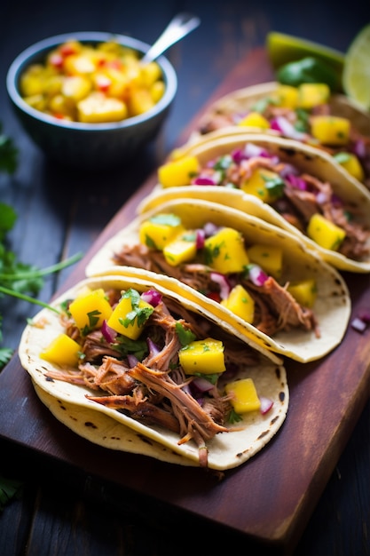 Kostenloses Foto leckere tacos hautnah erleben