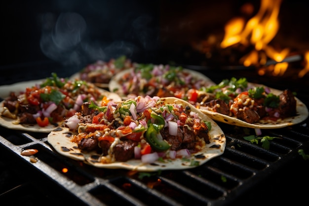 Kostenloses Foto leckere tacos hautnah erleben