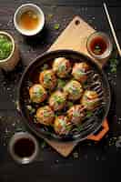 Kostenloses Foto leckeres asiatisches essen hautnah