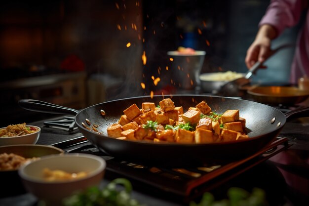 Leckeres Essen auf dem Herd