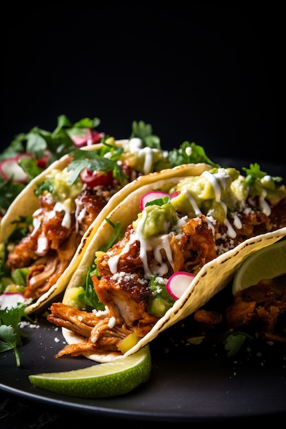 Kostenloses Foto leckeres tacos-arrangement