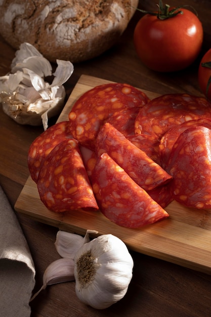 Leckeres traditionelles Chorizo-Sortiment