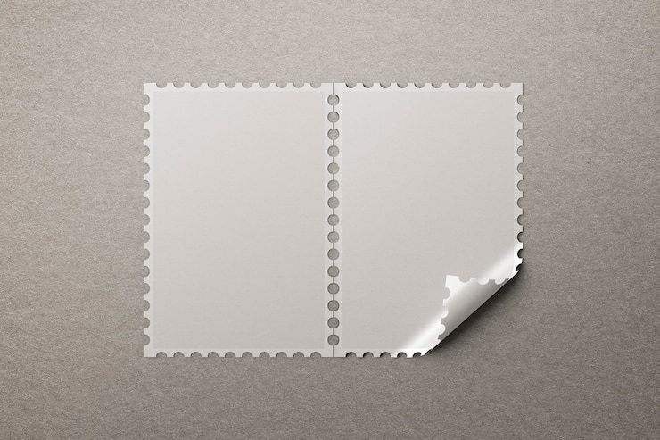 Kostenlose Foto leere briefmarken mit textfreiraum