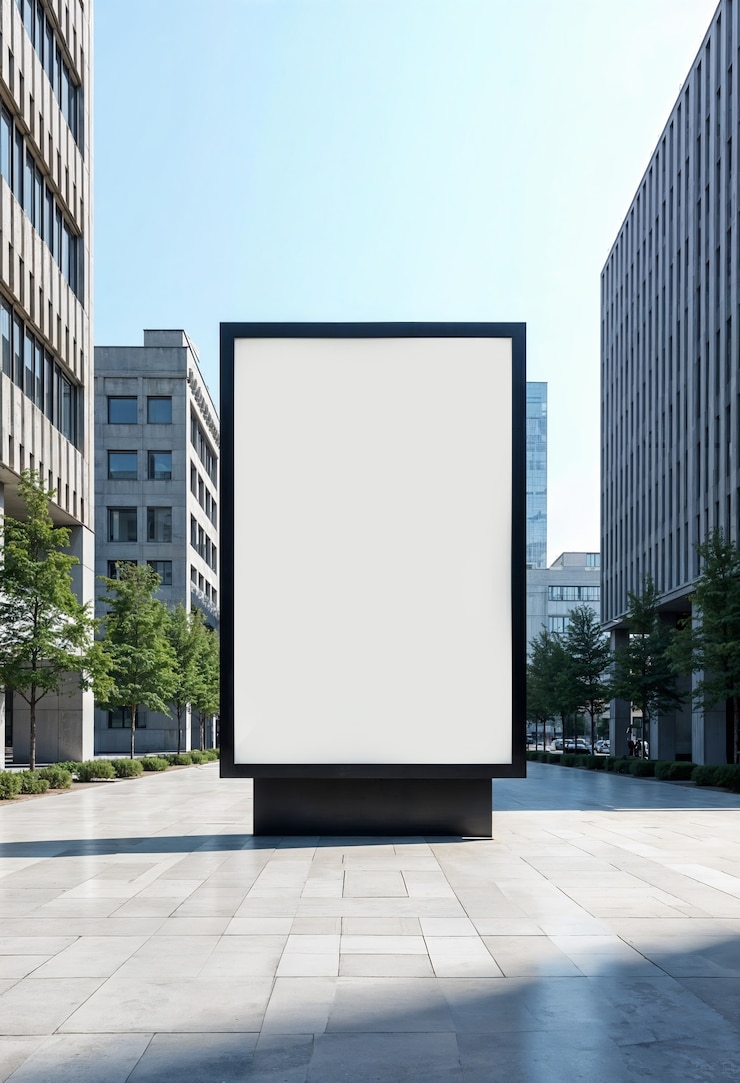 Kostenlose Foto leere plakate in der metropole