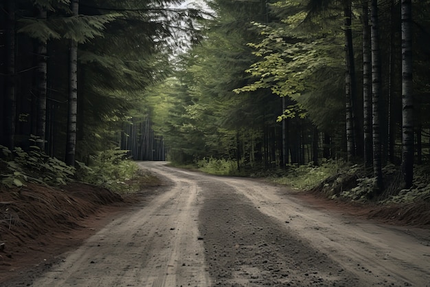 Kostenloses Foto leere straße in dunkler atmosphäre