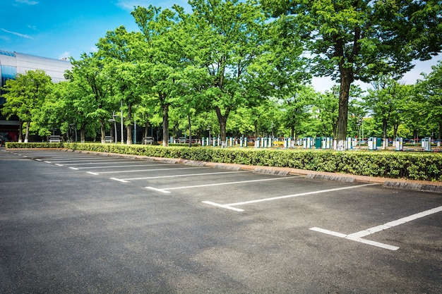 Leeren Parkplatz