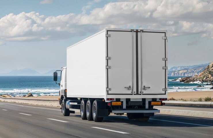 Leerer Lastwagen auf der Straße