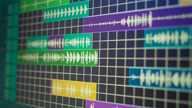 Kostenlose Foto leerer raum, der für die aufnahme von musik auf elektronischen geräten im heimstudio verwendet wird