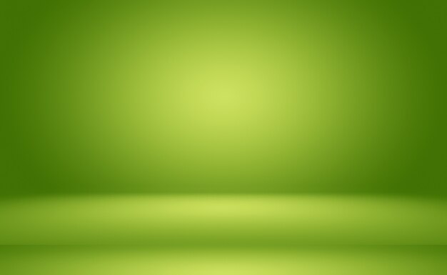 Leerer Raum mit grünem Farbverlauf abstrakter Hintergrund mit Platz für Ihren Text und Ihr Bild.