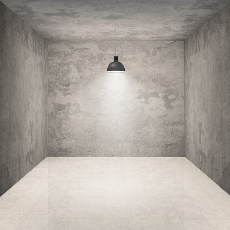 Kostenlose Foto leerer raum mit lampe