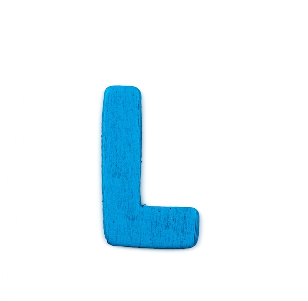 Letter l in der blauen Farbe