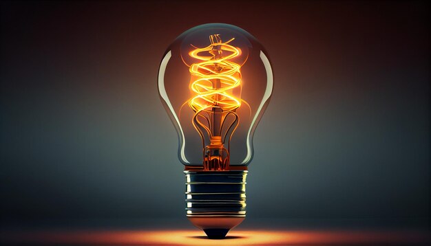 Leuchtende Glühbirnen befeuern Innovationsideen, die von KI generiert werden