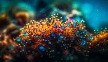 Kostenloses Foto leuchtendes unterwasser-korallenriff, eine natürliche dekoration, die von ki generiert wird