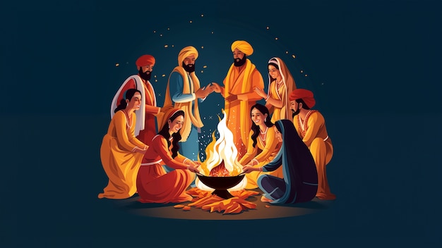 Lohri-Feiern in Indien