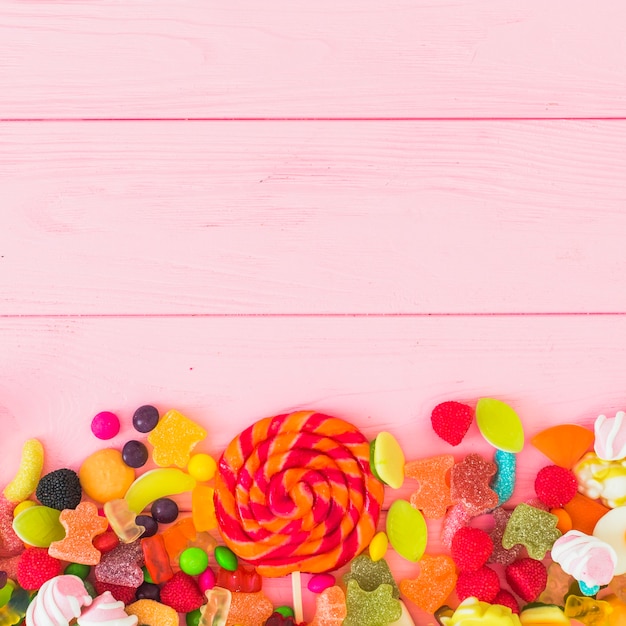 Lollipop und Gelee Süßigkeiten