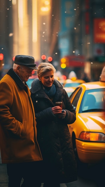 Älteres Paar, das in New York City lebt