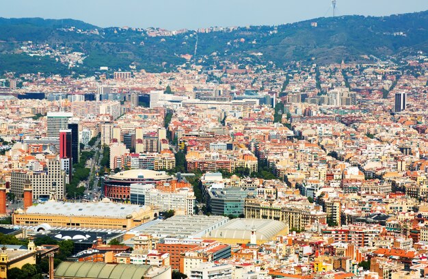 Luftaufnahme von Sants-Montjuic. Barcelona