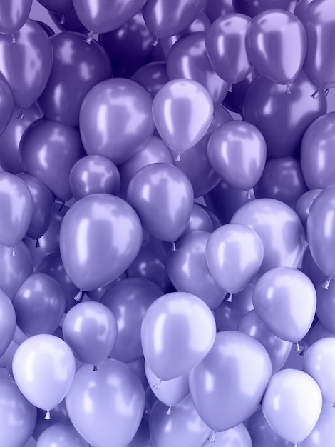 Luftballons in der Farbe des Jahres 2022