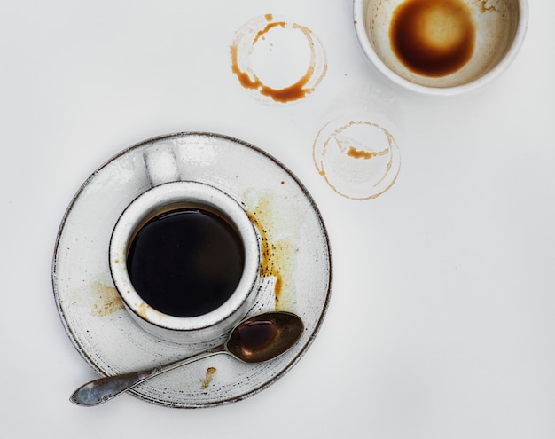 Kostenloses Foto luftbild von heißem kaffee