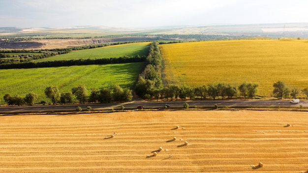 Kostenloses Foto luftdrohnenansicht der natur in moldawien