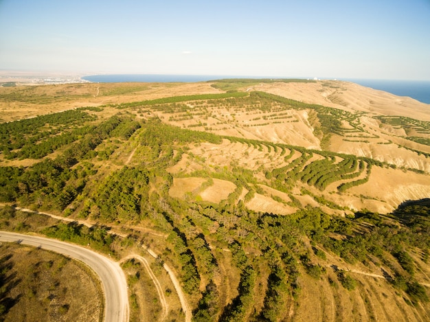 Luftlandschaft auf der Krim