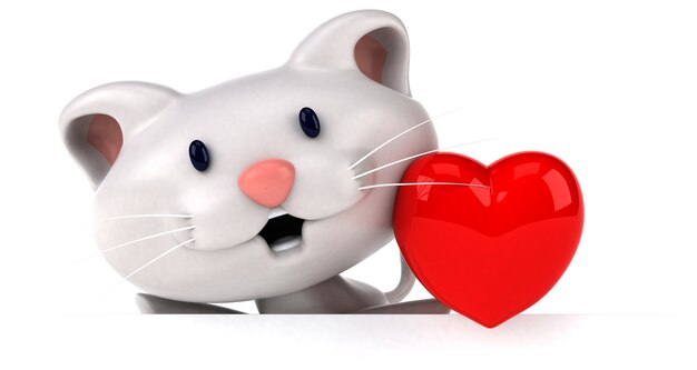 Lustige Katze 3D-Illustration