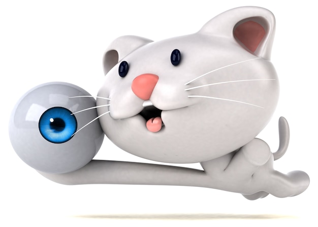 Lustige Katze 3D-Illustration