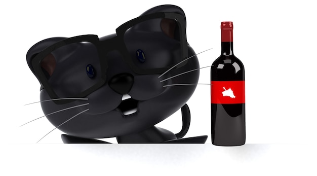 Lustige Katze 3D-Illustration