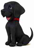 Kostenloses Foto lustiger 3d-cartoon schwarzer labrador retriever