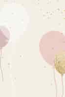 Kostenloses Foto luxus-ballon-feier-hintergrundillustration in rosa- und goldton