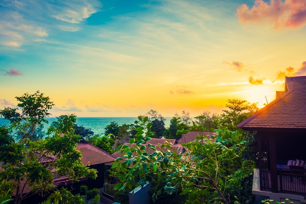 Luxus-Terrasse Blick Meer Lebensstil