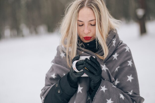 Mädchen im Winter