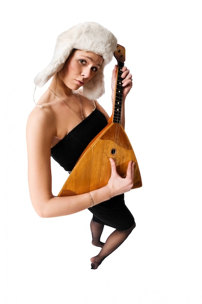 Kostenloses Foto mädchen mit balalaika