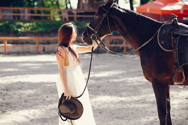 Mädchen mit pferd