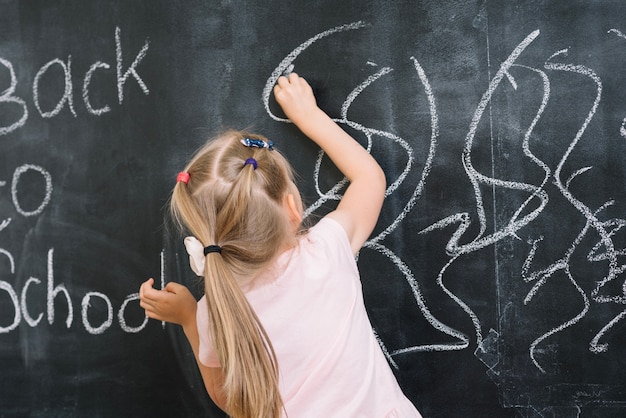 Mädchen Zeichnung abstrakte Linien