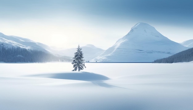 Majestätische Gebirgskette, ruhige Szene, gefrorene Schönheit in der Natur, erzeugt durch KI