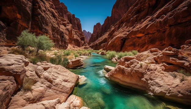 Kostenloses Foto majestätische rote felslandschaft, ein von ki generiertes naturdenkmal