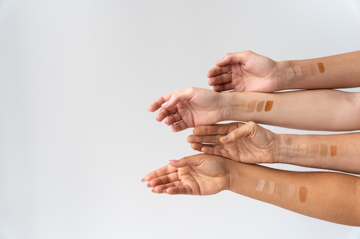 Kostenlose Foto make-up-foundation für alle hauttöne