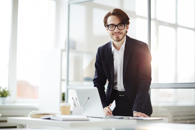 Manager mit Gadgets