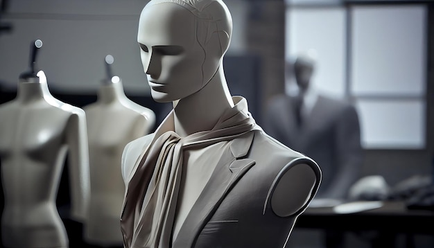 Kostenloses Foto mannequin-showroom zeigt eleganz und moderne mode, die von ki generiert werden