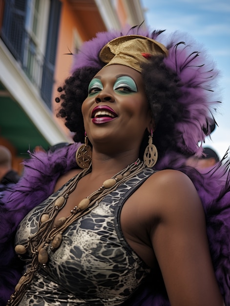 Kostenloses Foto mardi gras-feiern in new orleans