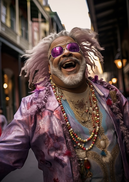 Kostenloses Foto mardi gras-feiern in new orleans