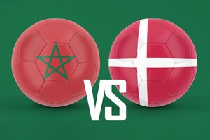 Kostenloses Foto marokko vs dänemark fußball