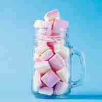 Kostenloses Foto marshmallows im glas