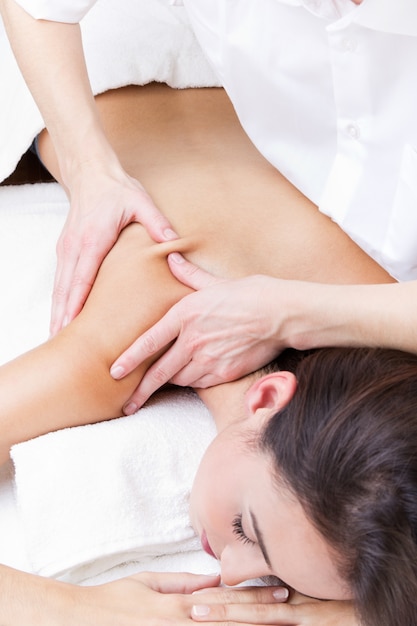 Massage schließen liegend gesundheit womans