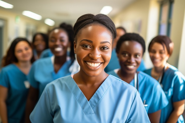 Medizinische Krankenschwestern arbeiten im Krankenhaus zusammen